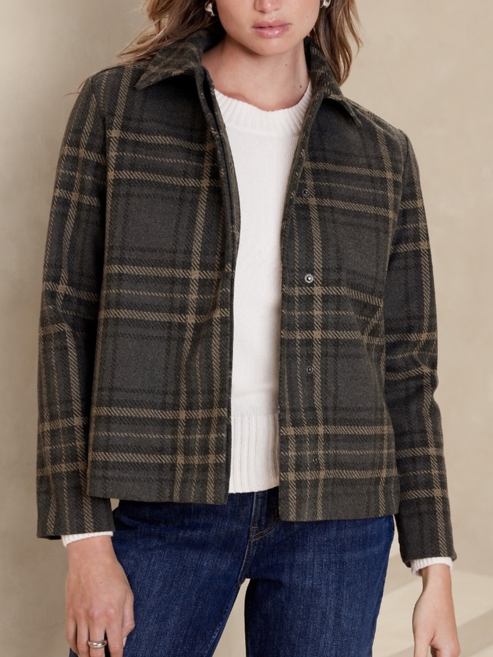 Banana Republic Short Plaid Jacket – Size S